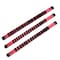 Capri Tools Aluminum Socket Rail Set, 14, 38 and 12 Drive, 17 Long, Red, 3Pcs Rail W 58 Socket Clips CP50200-3PK-17RD - alternate 1